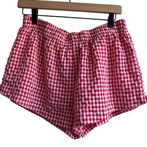 Princess Polly Gingham Shorts | Red and White | Size US 10